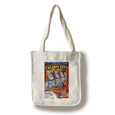 Atlantic City, New Jersey - Casino Scene - Lantern Press Poster (100% Cotton Tote Bag -