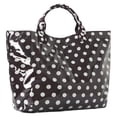 thumbnail image 2 of Polka Dot Glossy Waterproof Tote Bag Large Capacity Handheld Shoulder Bag For Daily Shopping Travel Beach Weekend Outdoor Storage Fashion Accessory Supply, 2 of 5