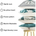 thumbnail image 3 of Decorative Throw Pillow Covers Set of 4 Blue Pillow Covers 18x18 inch Throw Pillow Cases Linen Square Pillow Case,Farmhouse Outdoor Modern Boho Pillow Covers for Couch Sofa Living Room, 3 of 10