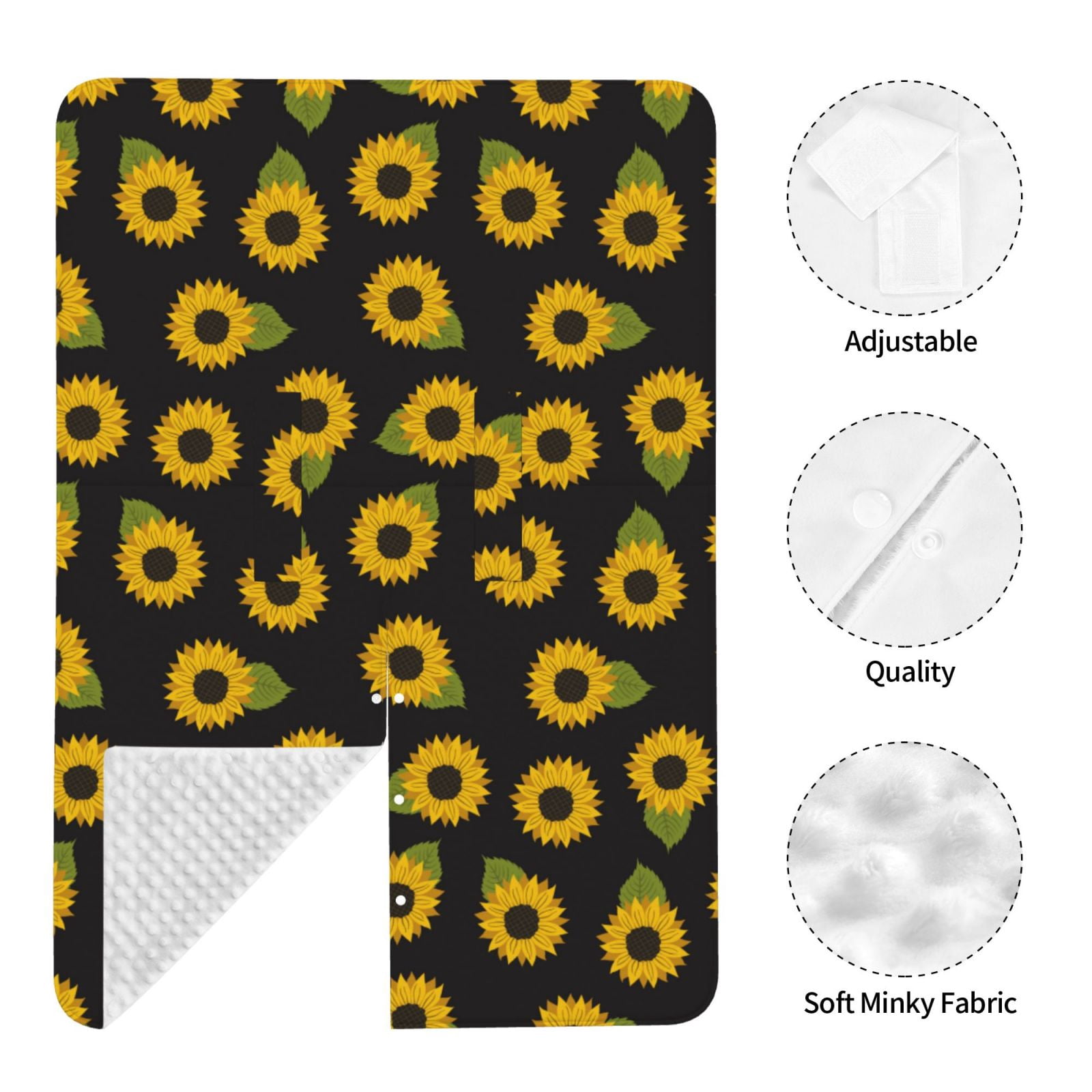 Naloa Sunflowers Baby Car Seat Cover, Breathable Baby Carrier Cover, Multiuse Baby Carrier Cover & Nursing Breastfeeding Cover