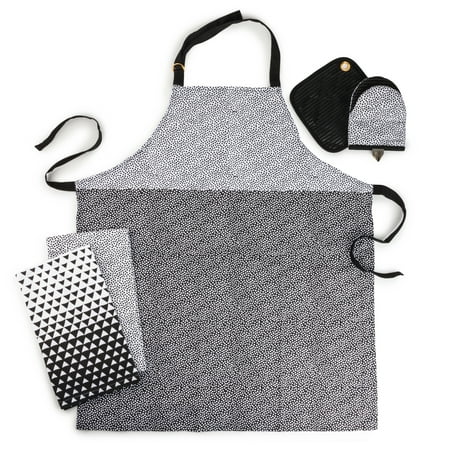 Thyme & Table Textile Kitchen Set, Tie Dye Black, 5-Piece Set