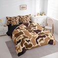 thumbnail image 2 of Castle Fairy Camo Wildlife Deer 7-Piece Twin Bedding,Abstract Geometric Bedding Comforter Set,Tan Dark Coffee,Black Reversible, 2 of 7