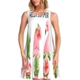 thumbnail image 1 of Fotbe Hello Summer Gnome Vestido de Verano sin Mangas para Mujer – Vestido Midi Línea A, Estilo Camiseta Floral, Vestido Playero Casual y Fluido, 1 of 7