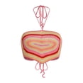 thumbnail image 2 of Qiylii Women's Halter Crop Cami Tops, Sleeveless Heart Print Crochet Camisole, 2 of 9