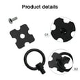 thumbnail image 6 of 10PC Mexican Pine Furniture Metal Handles Vintage Drawer Knobs Pulls Black, 6 of 8
