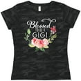 thumbnail image 3 of Inktastic Blessed to Be a Gigi with Pink Flowers Women's T-Shirt, 3 of 5