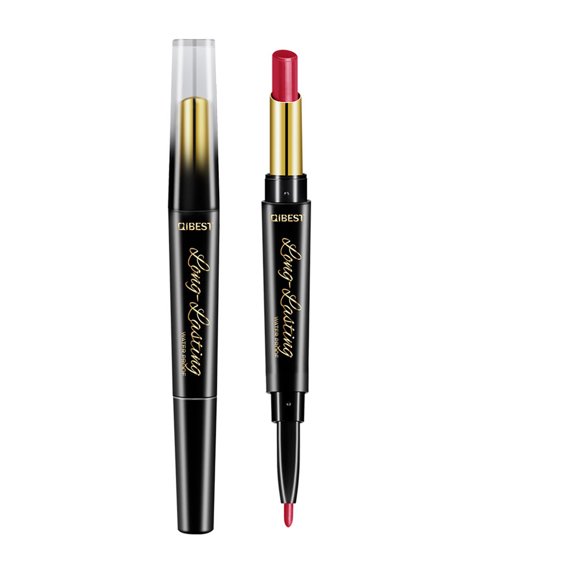 Lipsticks for Women QIBEST Double-end Lasting Lipliner Waterproof Lip Liner Stick Pencil Lipstick A