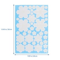 WASHWEPE 2 Sheets White Snowflake Stickers Luminous PVC For Holiday Wall Decals And Bulletin Board