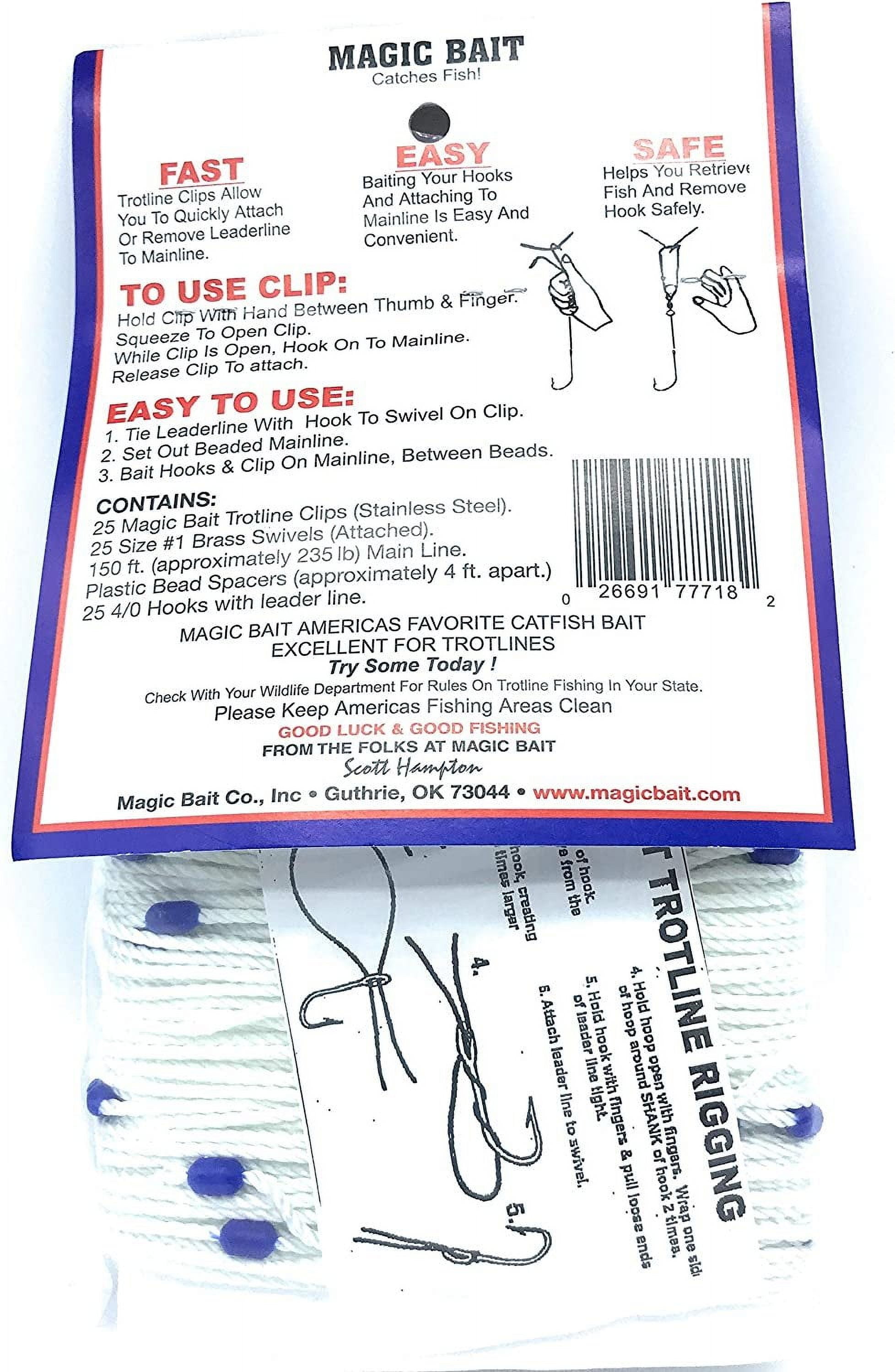 (2 pack) Magic Bait, Big Catch Trotline Fishing Kit, 76pc with Clips