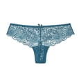 thumbnail image 2 of rygai Women Underpants See-through Lace Low Waist Seductive High Elasticity Bow-knot Decor Women Panties Inner Wear Clothes,Dark Green L, 2 of 8