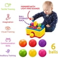 thumbnail image 3 of Juega al juego de pelota para niños de 1 a 3 años, juega con un martillo de juguete y 6 pelotas durante horas y desarrolla buenas habilidades deportivas. TUNC Sencillez, 3 of 4