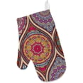 thumbnail image 7 of Dreamtimes Oven Mitts and Pot Holders with Chef Apron 3Pcs Set Vintage Decorative Elements Non Slip Heat Resistant Gloves for Baking Cooking BBQ, 7 of 7
