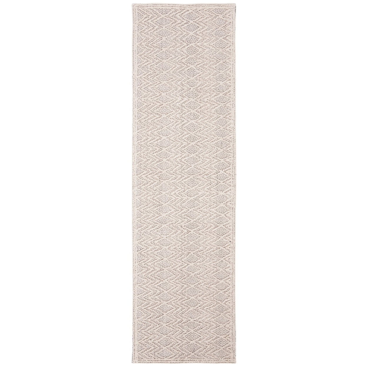 SAFAVIEH Trace Hermite Geometric Chevron Wool Area Rug, Grey/Black, 6' x 6' Round