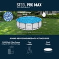 thumbnail image 3 of Bestway: Steel Pro MAX 14' x 42" Above Ground Pool Set - 3440 Gallon, Outdoor Family Pool, Corrosion & Puncture Resistant, Includes Filter, Pump, Ladder & Cover, 3 of 11