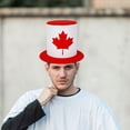 thumbnail image 6 of Jiibva Canada Flag Pattern Top Hat Sports Party Hat Independence Day Headwear for Festival Carnival Halloween Fancy Dress Accessory, 6 of 7