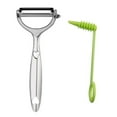 thumbnail image 4 of Shoreew Spiral Cutter Peeler Set Stainless Steel Vegetable Spiralizer for Cucumber Carrot Ergonomic Rotary Peeling Tool with Non-Slip Grip, 4 of 7