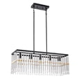 thumbnail image 4 of Modern Pendant Light Rectangle Crystal Chandelier Dining Room Lighting Fixture, 4 of 10