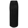 thumbnail image 2 of Pxiakgy carnival cruise essentials 2024 Women's Solid Colour Sequin Back Split Fashion Casual Half Body Skirt for Carnival Party Black + M, 2 of 6