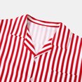 thumbnail image 4 of Camisas s Para Hombre De Vestir Camisa casual con estampado de hombres Camisa de blusa con cuello vuelto de manga corta (Red, XL), 4 of 7