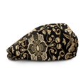 thumbnail image 2 of CHAQLIN Golden Floral Newsboy Hat for Holiday Daily Commuting, Polyester Retro Forward Flat Cap Lightweight All Match for Men and Women, 2 of 4