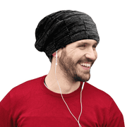Alexander Winter Slouchy Beanie Hat for Women & Men, Knit Soft Cozy Oversized Warm Hats, One Size, Black