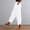 White, variant on Linen Pants Women Slub Cotton V Stacked Short Casual Plus Size Pants