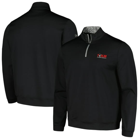 Men's Barstool Golf Black TOUR Championship Quarter-Zip Top