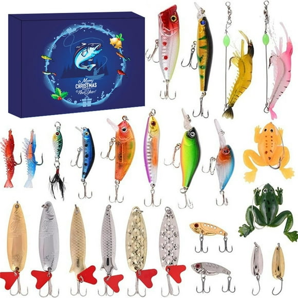 Advent Calendar Fishing Christmas Countdown, Fishing Tackle Advent Calendar For Fish Adult Men Teen Boys, 2023 Xmas Surprise Gift