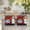 thumbnail image 4 of Chef Kitchen Towels Set of 2, Cartoon Red Food Cooking Black White Buffalo Check Absorbent Dish Towels for Kitchen, Microfiber Hand Towel, Quick Drying Tea Towel for Cleaning Decorative Dishcloths, 4 of 7
