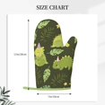 thumbnail image 4 of XMXT Silicone Oven Mitts, Fun Green Dinosaur Thickened Non-Slip Oven Gloves, 2 Pcs, 4 of 9