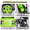 thumbnail image 3 of 4200PSI 2.4GPM Gas Pressure Washer, 209CC 7HP Engine High Pressure Cleaning Machine with 5 Nozzles & Soap Tank, for Car Patio Fence, Green., 3 of 8