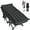 Black cot + Black pad, variant on MOPHOTO XXL Oversized 78" Portable Heavy Duty Camping Cot for Adults, Rollaway Guest Bed Sleeping Cot with Mattress, Outdoor Folding Bed with Carry Bag