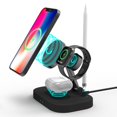 thumbnail image 1 of 4-in-1 Magnetic Wireless Charger Stand Folding Fast Charging Dock Black, 1 of 5