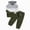 H554-Green, variant on TOWED22 Baby Boy Clothes Long Sleeve Color Block Hoodie Sweatshirt and Sweatpants Fall Winter Sweatsuit Set,Green,18-24 M