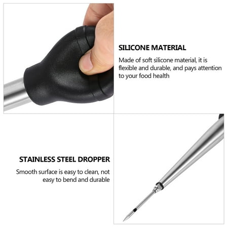 

Kohagoki BBQ Meat Syringe，Stainless Steel Silicone Bulb Turkey Baster Syringe - Injector Needle