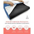 thumbnail image 3 of Blue White Ombre Yoga Towel for Hot Yoga Non Slip, Modern Abstract Striped Lines Art Yoga Mat Towel Absorbent Yoga Sweat Towels Microfiber Hot Yoga Blanket for Bikram Pilates 26"x70", 3 of 7