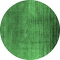 thumbnail image 1 of Ahgly Company Indoor Round Oriental Emerald Green Traditional Area Rugs, 3' Round, 1 of 4