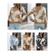 thumbnail image 4 of Suéter de mujer con cuello en V Suéteres casuales sueltos Romacci Camiseta de manga corta, 4 of 7