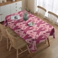 thumbnail image 2 of Pink Breast Cancer and Love Rectangle Tablecloth 60"x84",Waterproof Polyester Rectangle Table Cloth, Wipeable Spillproof Polyester Tablecloth for Dining, Camping, Indoor and Outdoor, 2 of 5