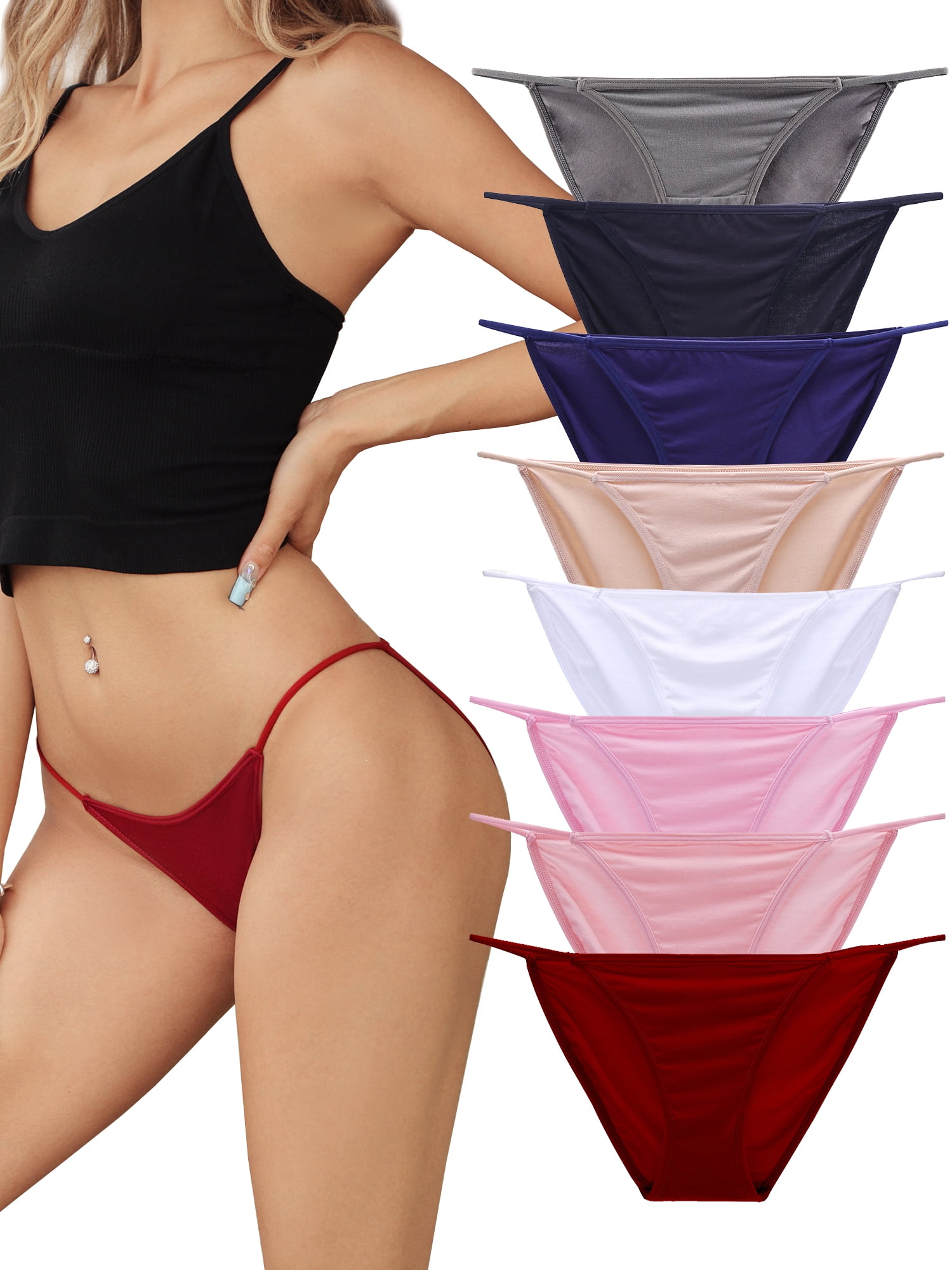  SHEKINI Women's 6 Pack G-String Thong for Women T-back Panties  Underwear Sexy Hipster Thongs(6 Color,X-Small) : Clothing, Shoes & Jewelry