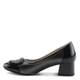 thumbnail image 4 of Azura Women's BABYSTEPS Slip-On Pump – Metallic Leather with Sculptural Buckle and Architectural Block Heel, 4 of 9