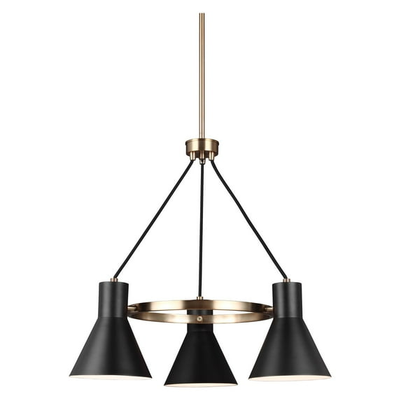 Three Light Chandelier by Generation Lighting - Seagull 3141303EN-848 in Bronze Finish