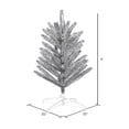 thumbnail image 3 of Vickerman 4' x 35" Vintage Aluminum Artificial Christmas Tree, Unlit, 3 of 4