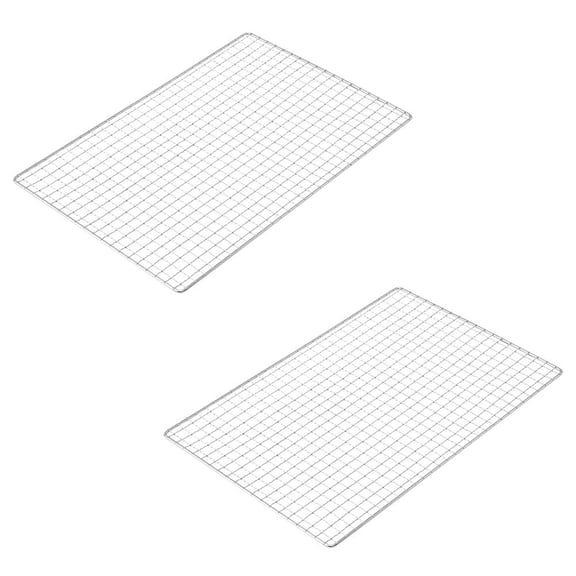 WASHWEPE Bbq Net Stainless Steel Bbq Mesh 2Pcs 19.7x11.8in