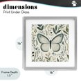 thumbnail image 4 of Stupell Industries Bohemian Dusty Blue Butterfly Botanicals Gray Framed Print Under Glass, 16 x 16, by Petals Prints Design, 4 of 8