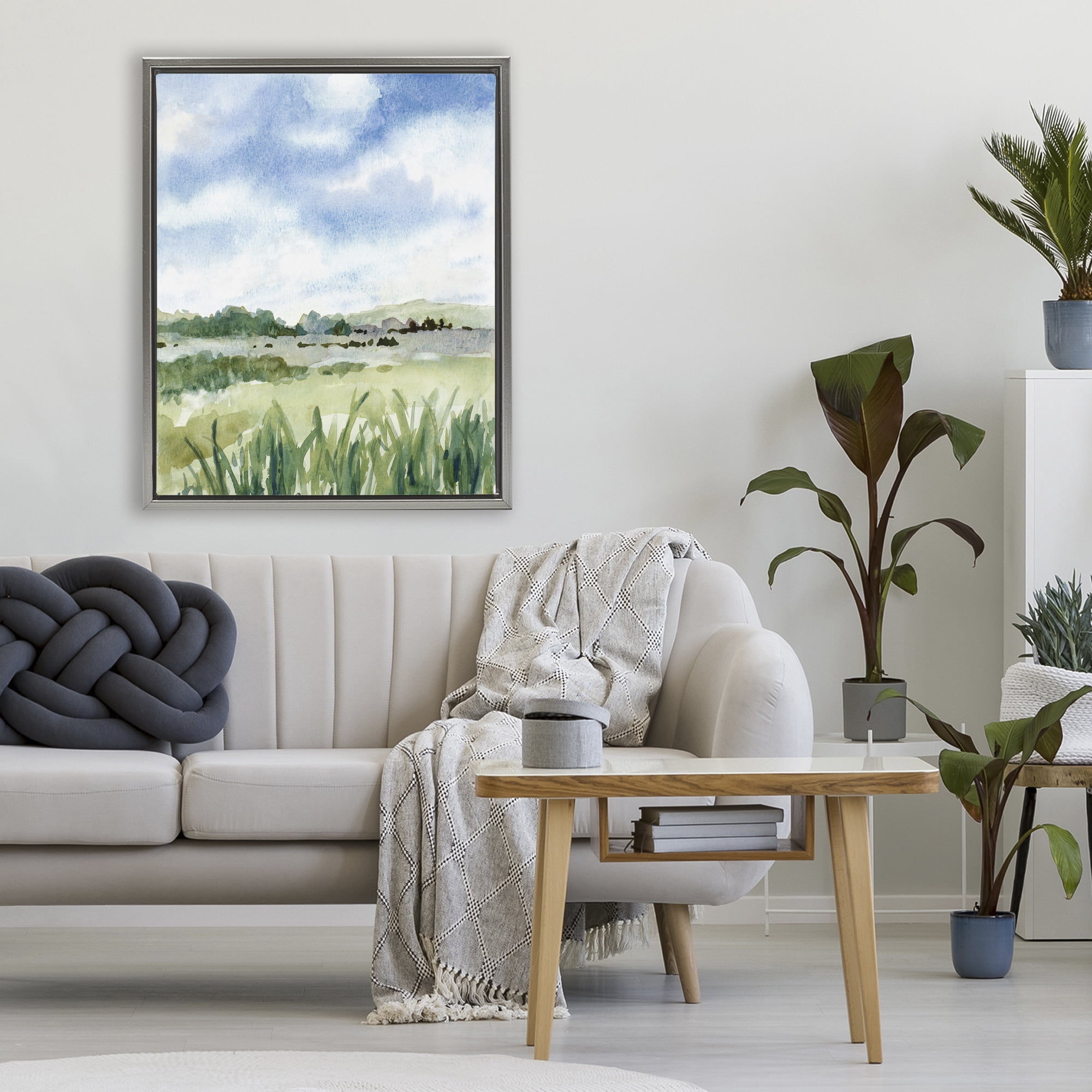 Stupell Industries Fresh Spring Morning Gray Framed Floater Canvas Wall Art, design by Lanie Loreth