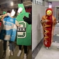 thumbnail image 3 of Disfraz divertido de comida para fiesta de carnaval, disfraz de Halloween para adultos, vestido elegante familiar de Navidad, trajes de vacaciones para Pizza y perritos calientes, 3 of 5