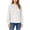 White, variant on Lenpel Button down Shirts for Women Cotton Long Sleeve Mock Neck Pleated Lace Hollow out Tops Dressy Casual Blouses(Blue,X-Large)