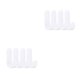 thumbnail image 2 of Ounissouiy Colgador de almacenamiento Gancho de plástico ABS Colgador de toallas autoadhesivo para baño de cocina, blanco, 4 piezas Blanco 2piezas, 2 of 6