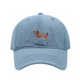 thumbnail image 3 of Summer Hats for Women Women Cartoon Dachshund Embroidery Denim Baseball Cap Outdoor Couple Hat Light Blue One Size, 3 of 4